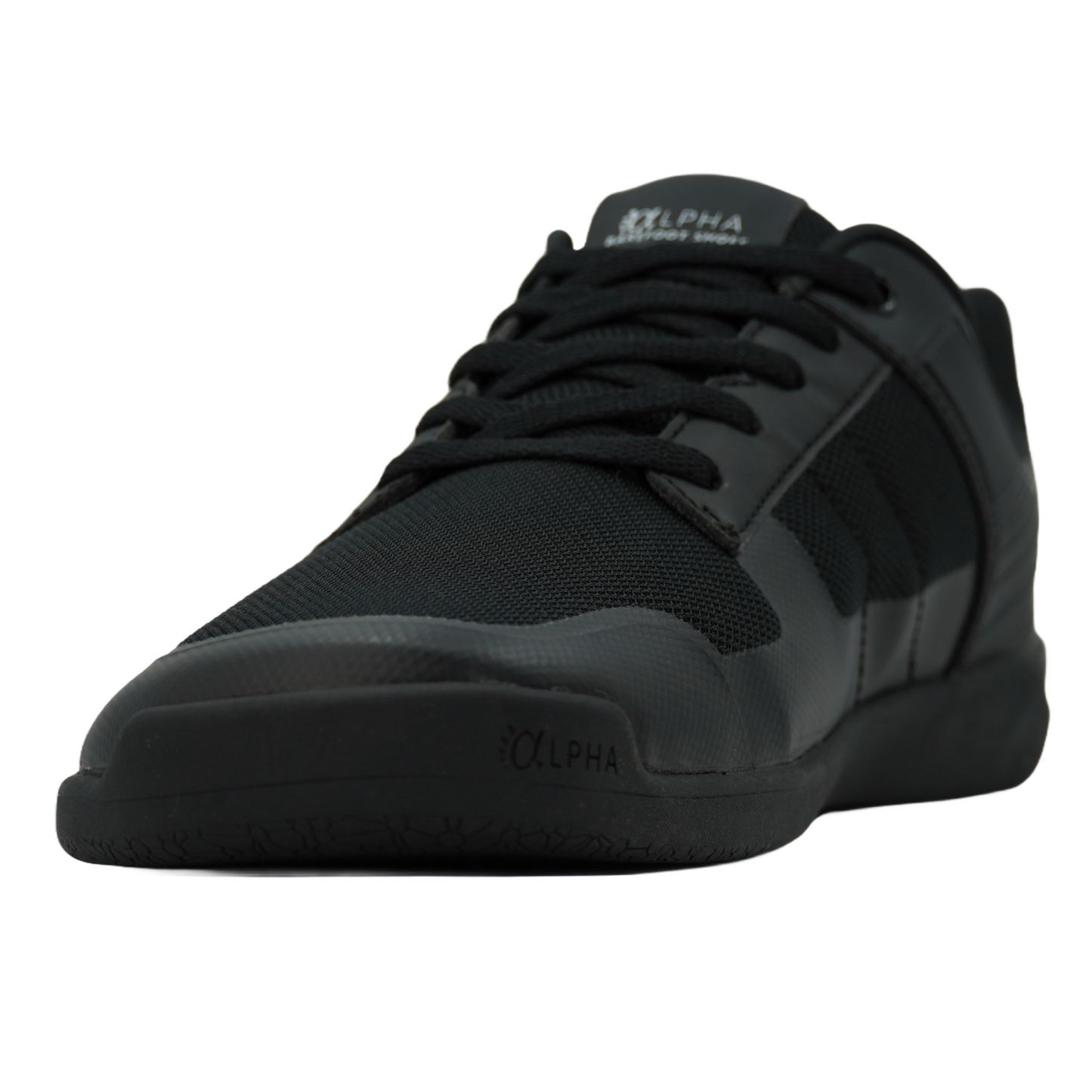 Chaussures de type barefoot noires, combinant style et confort pieds nus.